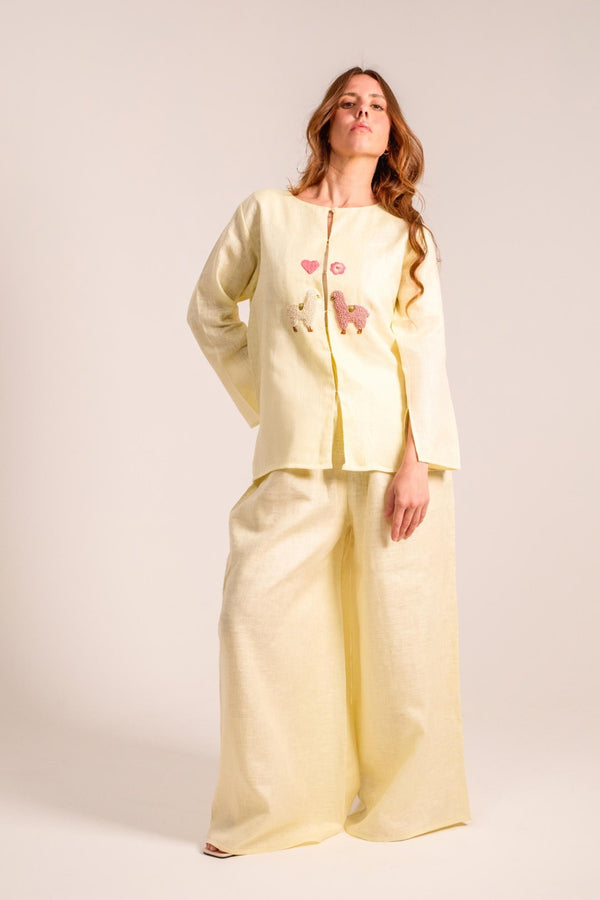 Linen Embroidered Set – Two - Piece - Lehalo official